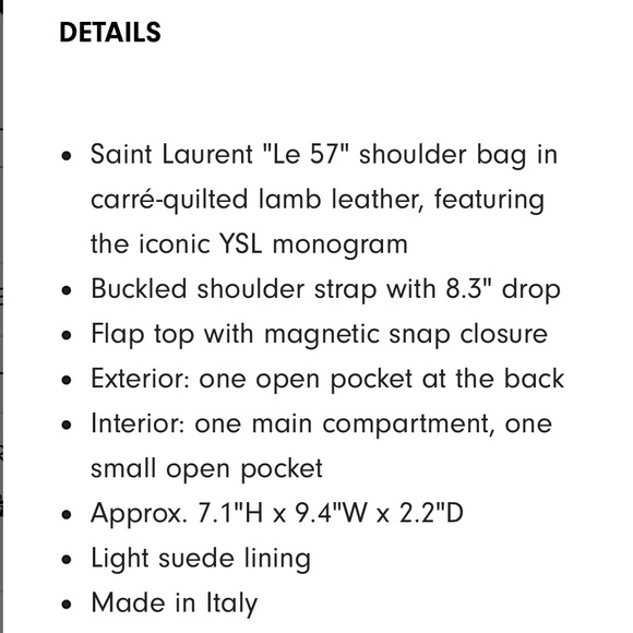 Ysl “le 57” bag - Picture 7 of 16